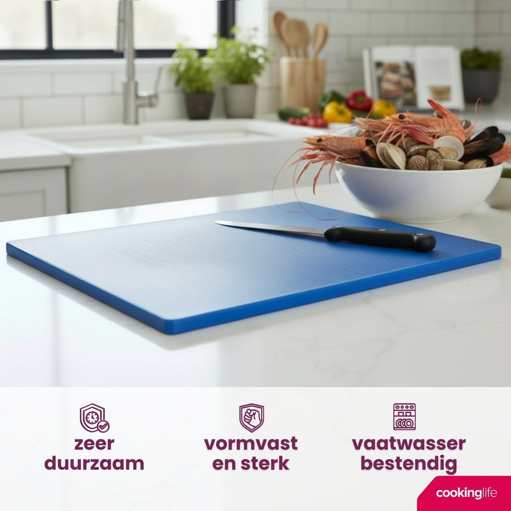 Cookinglife Schneidebrett HACCP Blau 45 x 30 cm - für Fisch