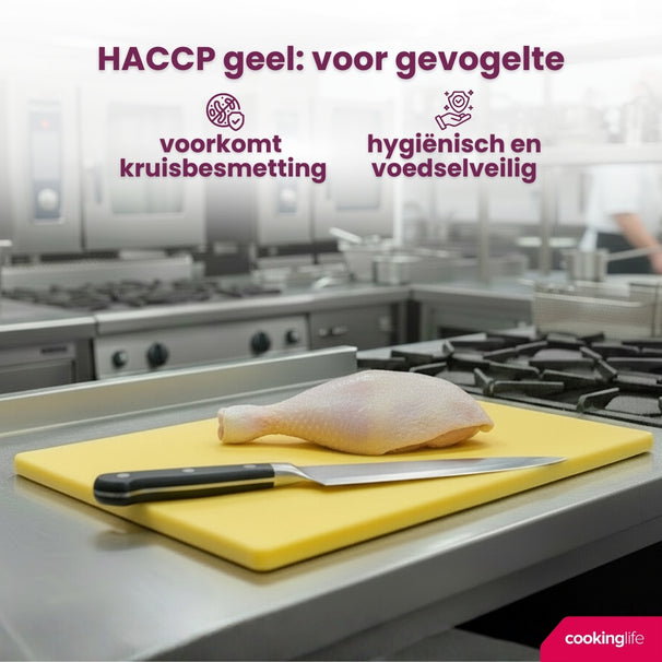 Cookinglife Schneidebrett HACCP Gelb 40 x 30 cm - für Geflügel