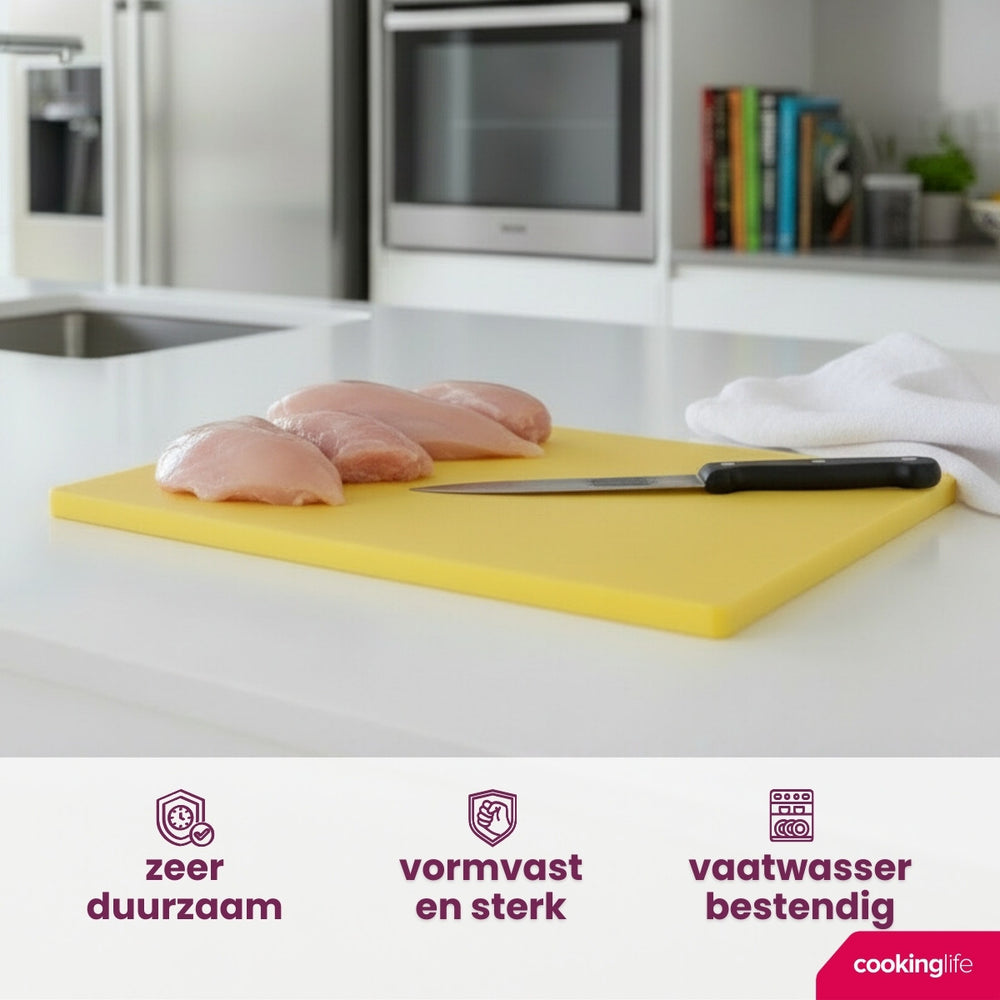 Cookinglife Schneidebrett HACCP Gelb 40 x 30 cm - für Geflügel