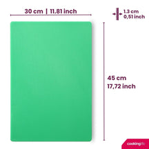 Cookinglife Schneidebrett HACCP Grün 45 x 30 cm - für Gemüse & Obst
