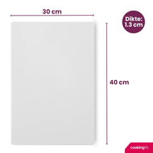 Cookinglife Schneidebrett HACCP Weiß 40 x 30 cm - für Milchprodukte & Brot