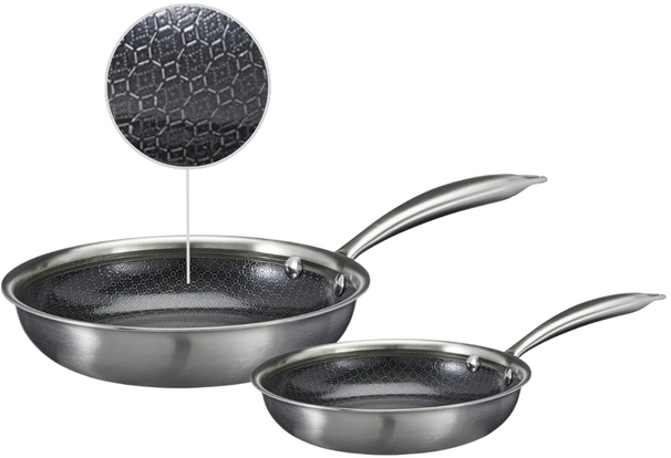 Cookinglife Bratpfannenset HexaCook Ø 24 und 28 cm – geeignet für alle Wärmequellen – keramische Antihaftbeschichtung