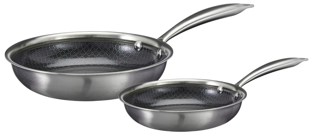 Cookinglife Bratpfannenset HexaCook Hybride Pfanne 2-teilig - ø 24 & 28 cm - NON STICK - geeignet für alle Wärmequellen - keramische Antihaftbeschichtung