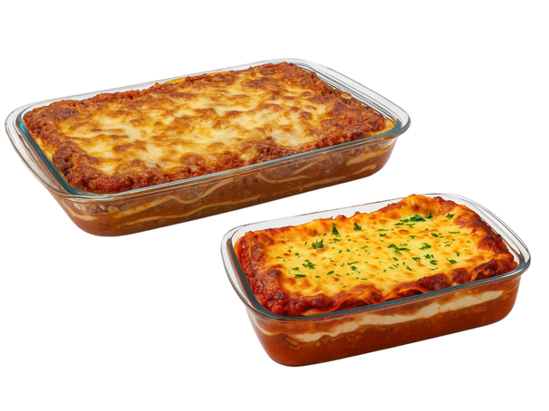 Cookinglife Auflaufform Glas 1,6 + 3 Liter