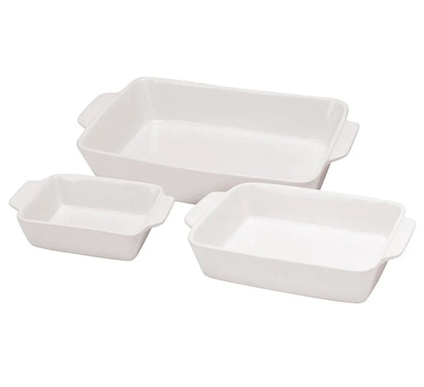 Cookinglife Ofenform-Set 3-teilig Weiß