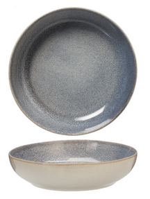Cookinglife Tiefe Teller / Pastateller Serene Blue Ø 23 cm – Steingut – 4 Stück