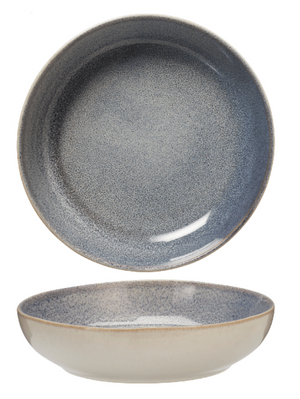 Cookinglife Tiefe Teller / Pastateller Serene Blue Ø 23 cm – Steingut – 4 Stück