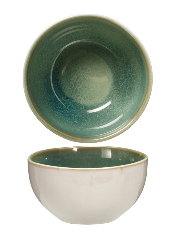 Cookinglife Suppenschüsseln / Schüsseln Serene Green ø 14 cm – Steingut – 4 Stück