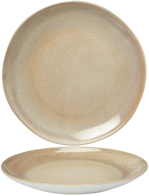 Cookinglife Speiseteller Serene Sand ø 28 cm - Steingut - 4 Stück