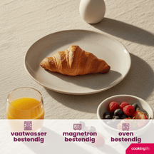 Cookinglife Serene Sand Frühstücksteller / Dessertteller ø 20 cm - Steingut - 4 Stück
