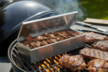 Cookinglife Räucherbox Feuer & Geschmack Edelstahl 25 cm - Räucherbox für Grill und BBQ