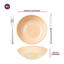 Cookinglife Tiefe Teller / Pastateller Spring Vibes Ø 21 cm - 6 Stück