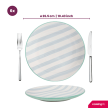 Cookinglife Geschirrset Spring Vibes - 18-teilig / 6 Personen - 6 Speiseteller, 6 Frühstücksteller und 6 Suppenteller