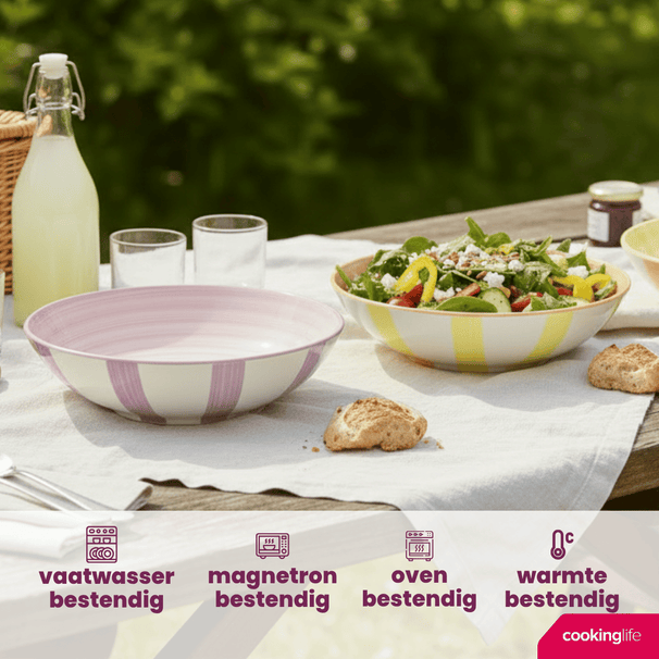 Cookinglife Tiefe Teller / Pastateller Spring Vibes Ø 21 cm - 6 Stück