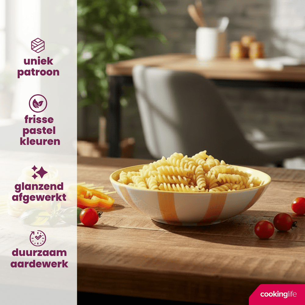 Cookinglife Tiefe Teller / Pastateller Spring Vibes Ø 21 cm - 6 Stück