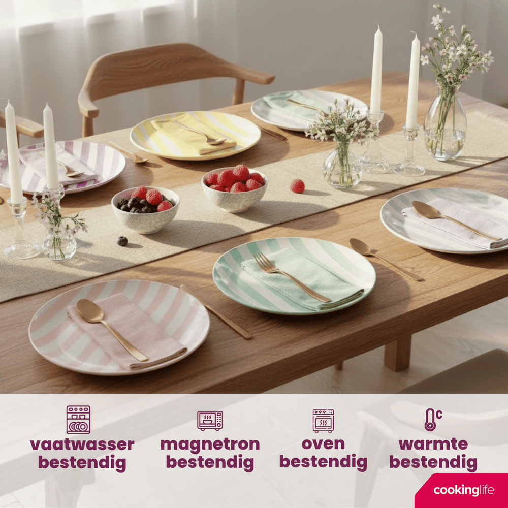 Cookinglife Frühstücksteller / Dessertteller Spring Vibes Ø 19 cm - 6 Stück