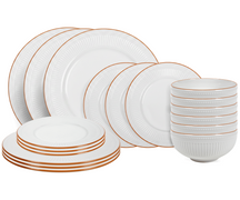 Cookinglife Geschirrset Stratton 18-teilig / 6 Personen - 6 Speiseteller, 6 Frühstückteller und 6 Schalen