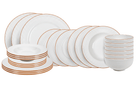 Cookinglife Geschirrset Stratton 24-teilig / 6 Personen - 6 Speiseteller, 6 Frühstückteller, 6 tiefe Teller und 6 Schalen