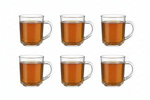Cookinglife Teegläser 220 ml Klarglas - 6er-Set für Heißgetränke