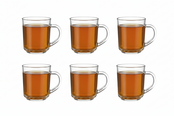 Cookinglife Teegläser 220 ml Klarglas - 6er-Set für Heißgetränke