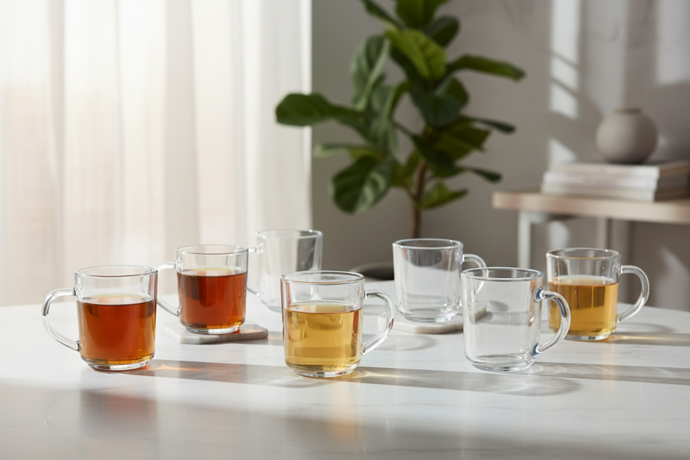 Cookinglife Teegläser 220 ml Klarglas - 6er-Set für Heißgetränke