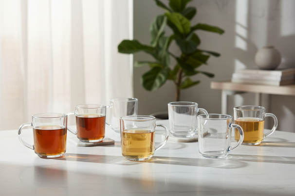 Cookinglife Teegläser 220 ml Klarglas - 6er-Set für Heißgetränke