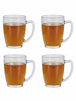 Cookinglife Teegläser 400 ml Hitzebeständig - Set von 4 Klarglas