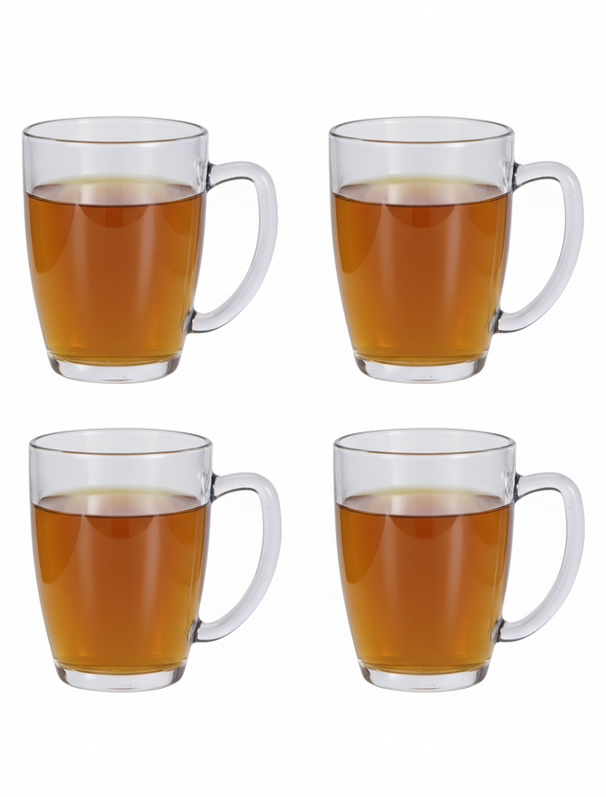 Cookinglife Teegläser 400 ml Hitzebeständig - Set von 4 Klarglas