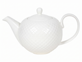 Cookinglife Teekanne Diamond Porzellan 900 ml Weiß - spülmaschinenfest