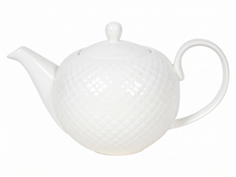 Cookinglife Teekanne Diamond Porzellan 900 ml Weiß - spülmaschinenfest