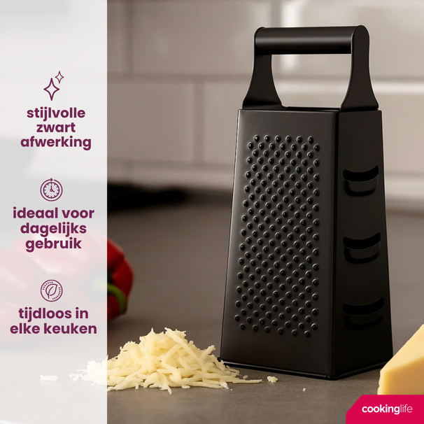 Cookinglife Turmreibe Schwarz - 8 x 11 x 24 cm