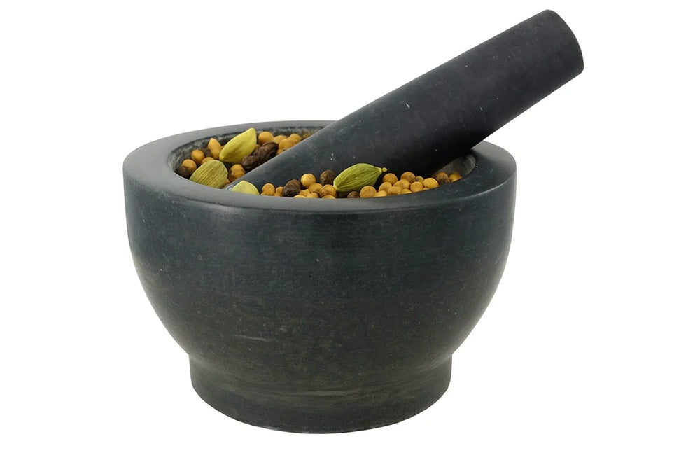 Cookinglife Mörser aus Granit - Schwarz - ø 18 cm