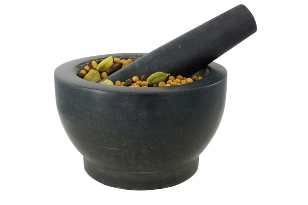 Cookinglife Mörser aus Granit - Schwarz - ø 18 cm