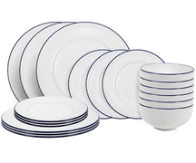 Cookinglife Geschirrset Whitmore 18-teilig / 6 Personen - 6 Speiseteller, 6 Frühstückteller und 6 Schalen