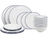 Cookinglife Geschirrset Whitmore 18-teilig / 6 Personen - 6 Speiseteller, 6 Frühstückteller und 6 Schalen