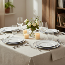 Cookinglife Geschirrset Whitmore 18-teilig / 6 Personen - 6 Speiseteller, 6 Frühstückteller und 6 Schalen