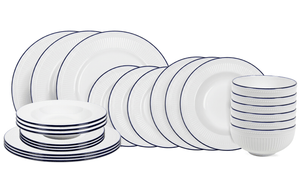 Cookinglife Geschirrset Whitmore 24-teilig / 6 Personen - 6 Speiseteller, 6 Frühstückteller, 6 tiefe Teller und 6 Schalen