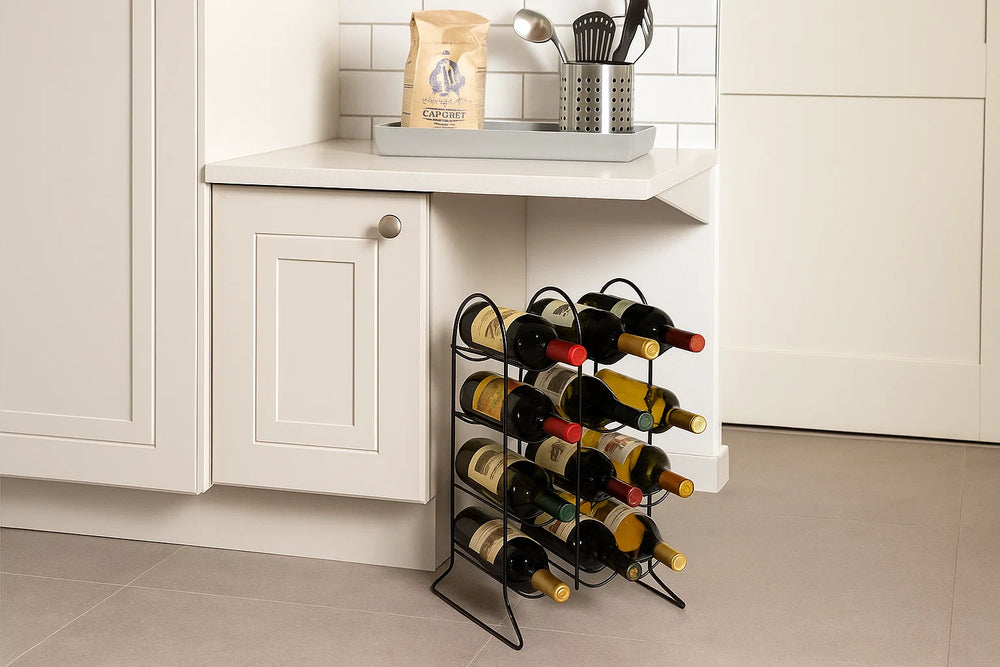 Cookinglife Weinregal Bar Essentials Schwarz - 12 Flaschen