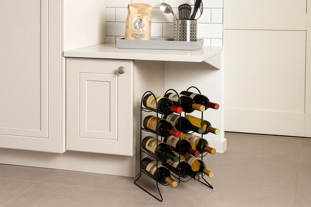 Cookinglife Weinregal Bar Essentials Schwarz - 12 Flaschen