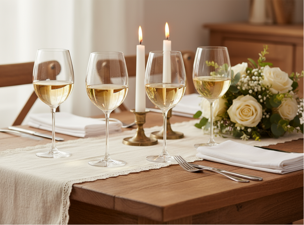 Cookinglife Weiße Weingläser Solare 410 ml - 4 Stück