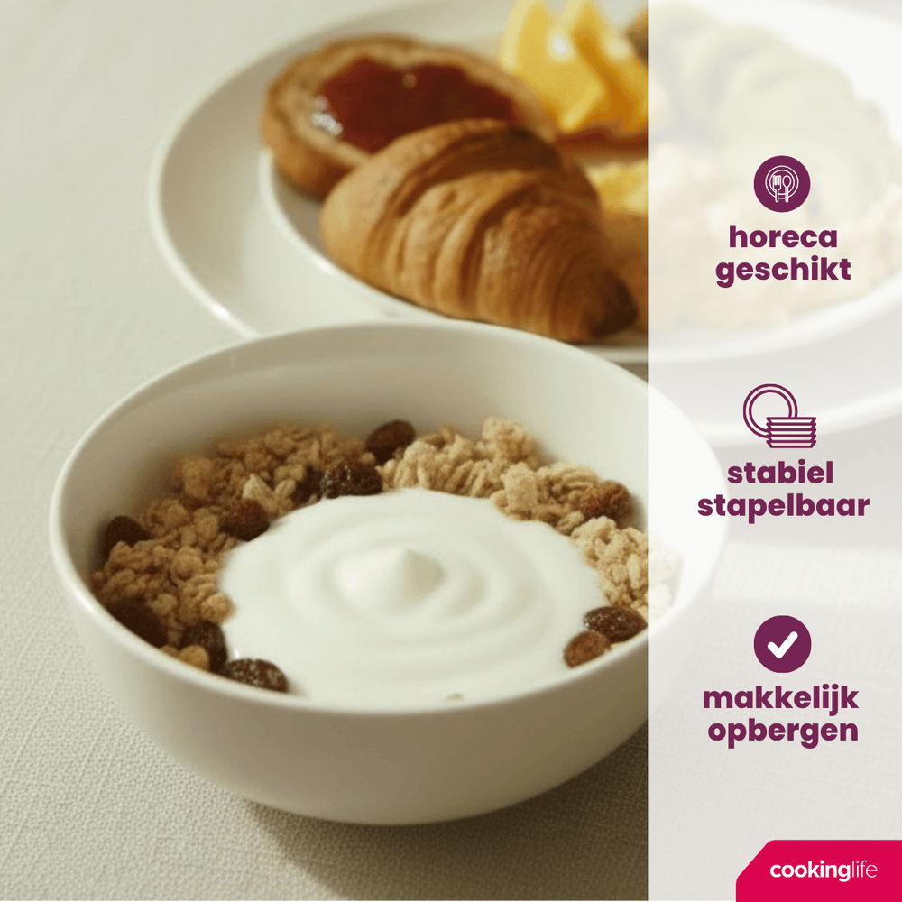 Cookinglife Geschirrset Porzellan 16-teilig 4 Personen - Weiß 