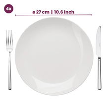 Cookinglife Geschirrset Porzellan 16-teilig 4 Personen - Weiß 