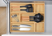 Cookinglife Kochgeschirr Set - Kochgeschirr Set - Holz schwarz 4-teilig - Schaumkelle, Suppenlöffel, Pfannenwender & Servierlöffel