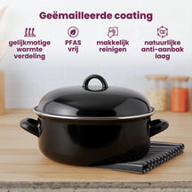 Cookinglife Bräter Emaille – Kochen – ø 22 cm / 2 Liter