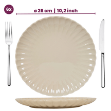 Cookinglife Speiseteller Cardida Beige ø 26 cm - 6 Stück