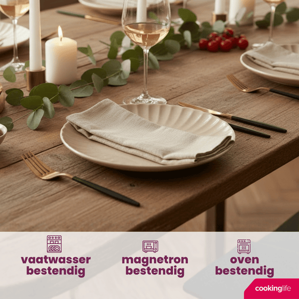 Cookinglife Speiseteller Cardida Beige ø 26 cm - 6 Stück