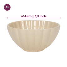 Cookinglife Suppenschüsseln / Schüsseln Cardida Beige ø 14 cm - 6 Stück