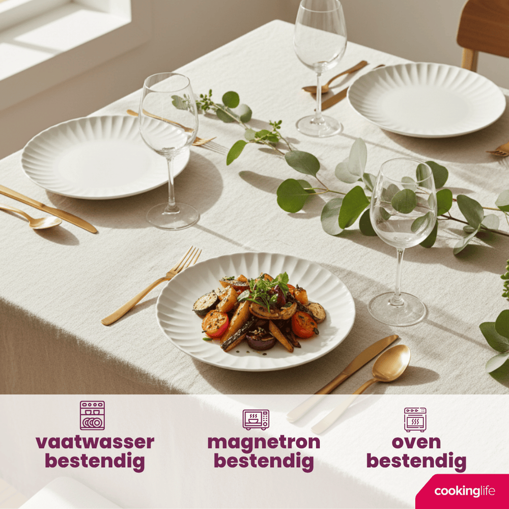 Cookinglife Speiseteller Cardida Off White ø 26 cm - 6 Stück