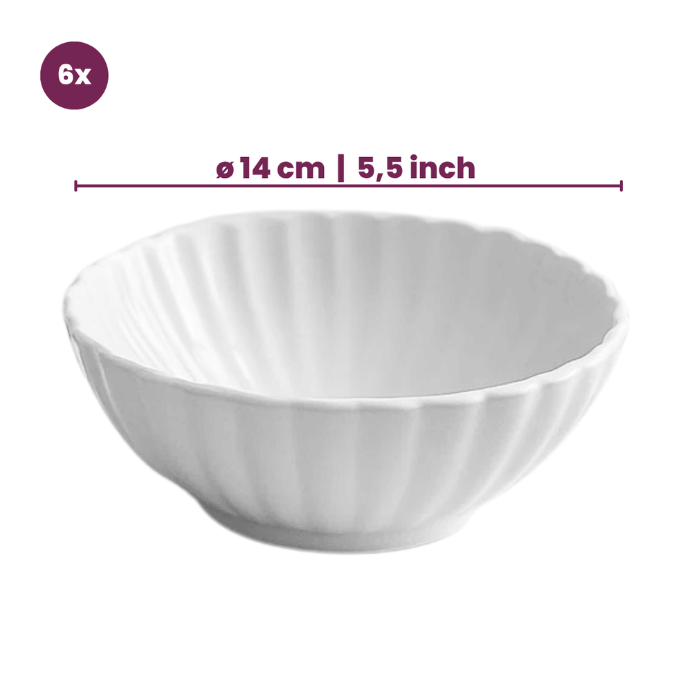 Cookinglife Suppenschüsseln / schüsseln Cardida Off White ø 14 cm - 6 Stück