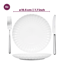 Cookinglife Frühstücksteller / Dessertteller Cardida Off White ø 19.5 cm - 6 Stück